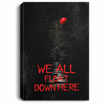 We All Float Down Here Gallery Wrapped Framed Canvas Prints - Unframed Poster - Penny Scary Clown, White, 0.75'' Framed Canvas