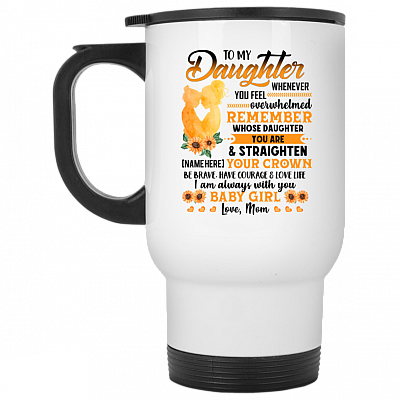 14 oz. White Travel Mug