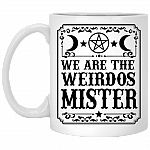 Witch Craft We Are The Weirdos Mister Ceramic Coffee Mug - Beer Stein - Water Bottle - Color Changing Mug, White, 11 oz. White Mug