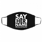 Say Her Name Breonna Taylor Washable Reusable Custom - Printed Cloth Face Mask Cover, Black, Cloth Face Cover – Medium/Large