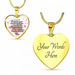 I Choose You and I Will Choose You Over and Over Without Pause Without a Doubt Heart Pendant Necklace Gift - Heart Luxury Necklace (Gold Plated)
