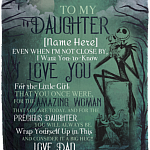 Personalized To My Daughter Even When I'm Not Close By Nightmare Skellington Fleece Blanket - Premium Sherpa Blanket, White, Cozy Plush Fleece Blanket - 50x60