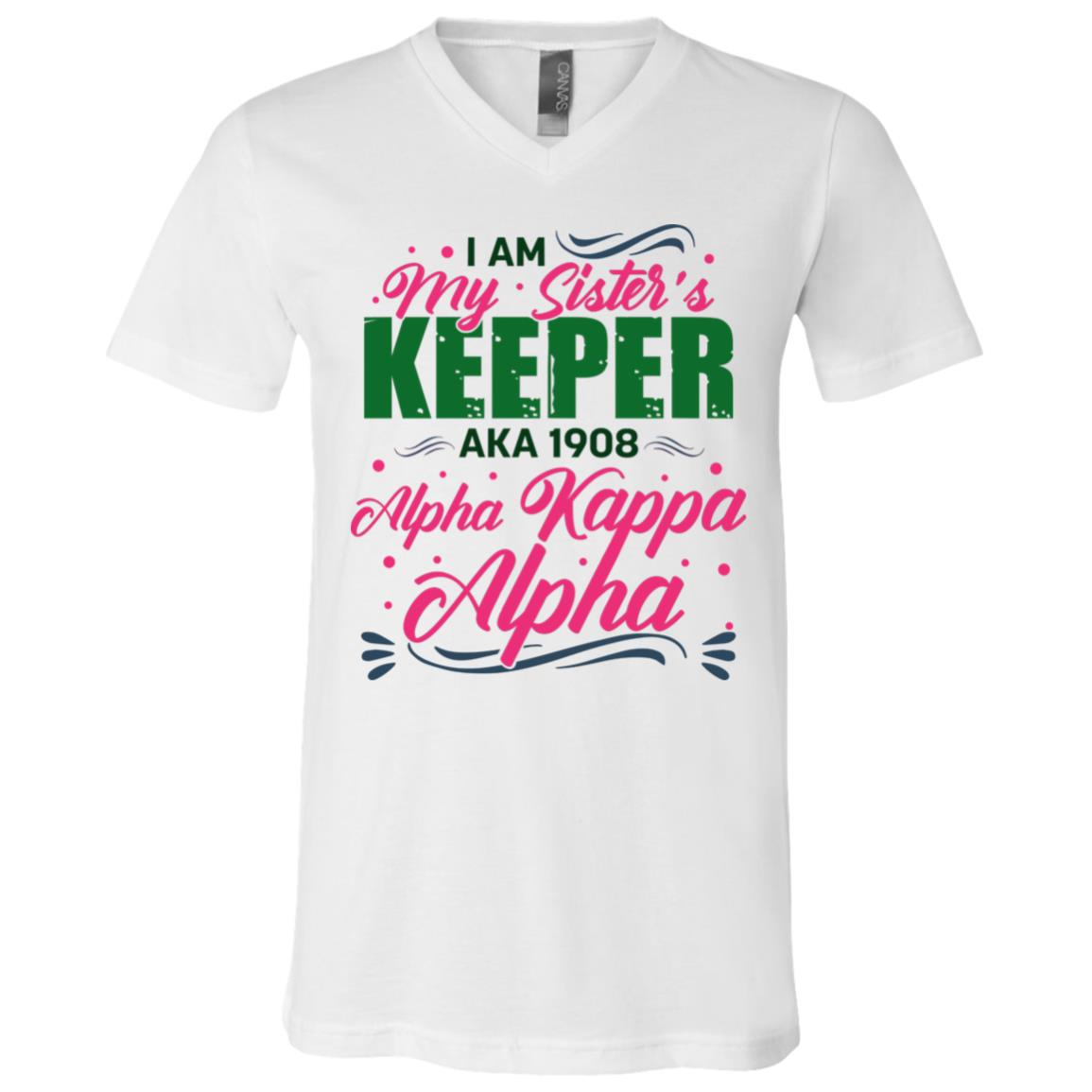 AKA 1908 Sonority What’s Understood Doesn’t Need To Be Explained T-Shirt - V-Neck, White, V-Neck T-Shirt