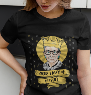 Alternative view of Our Lady of Dissent RBG Ruth Bader Ginsburg T-Shirt - V Neck