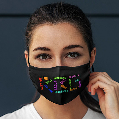 Alternative view of Notorious RBG Washable Reusable Custom - Printed Cloth Face Mask Cover