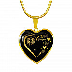 Daughter Always In My Heart Loss Of Daughter Heart Pendant Necklace - Daughter Remembrance Necklace - Heart Luxury Necklace (Gold Plated)