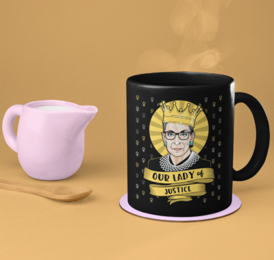 Alternative view of Our Lady Justice RBG Ruth Bader Ginsburg Ceramic Coffee Mug - Water Bottle