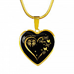 Mom Always In My Heart Loss Of Mom Heart Pendant Necklace - Mom Remembrance Necklace - Heart Luxury Necklace (Gold Plated)
