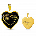 Mom Always In My Heart Loss Of Mom Heart Pendant Necklace - Mom Remembrance Necklace - Heart Luxury Necklace (Gold Plated)