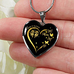 Mom Always In My Heart Loss Of Mom Heart Pendant Necklace - Mom Remembrance Necklace - Heart Luxury Necklace (Silver)