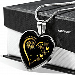 Mom Always In My Heart Loss Of Mom Heart Pendant Necklace - Mom Remembrance Necklace - Heart Luxury Necklace (Silver)