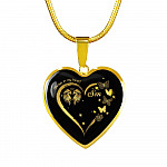 Son Always In My Heart Loss Of Son Heart Pendant Necklace - Son Remembrance Necklace - Heart Luxury Necklace (Gold Plated)