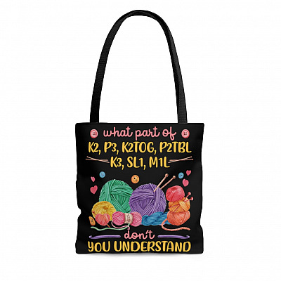 What Part of K2 P2 SL1 M1L Don't you Understand Print Tote Bag - Shoulder Bag - Reusable Grocery Shopping Bag