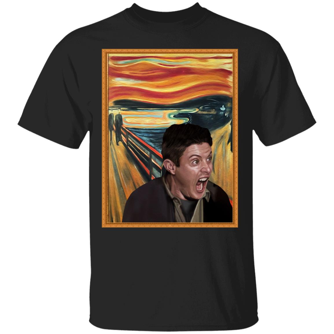 Supernatural Dean Screaming Funny The Scream T-Shirt, Black, Unisex T-Shirt