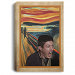 Supernatural Dean Screaming Funny The Scream, White, 0.75'' Framed Canvas