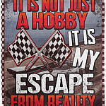 Racing It Is Not Just A Hobby It Is My Escape From Reality Fleece Blanket - Premium Sherpa Blanket, White, Cozy Plush Fleece Blanket - 50x60
