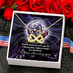7LV. Keep Choosing_message Infinity Heart Necklace (Gold) 6