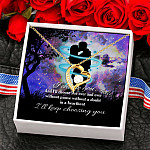 Galaxy Couple I Choose You and I Will Choose You Over and Over and Over Forever Love Pendant Necklace
