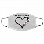 I'm A Simple Woman Peace Love Weed Paws Blunt Slut Washable Reusable - Funny Weed Cloth Face Mask Cover, White, Cloth Face Cover – Medium/Large I'm A Simple Woman Peace Love Weed Paws Blunt Slut Washable Reusable - Funny Weed Cloth Face Mask Cover, White, Cloth Face Cover – Medium/Large