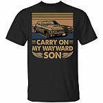 Carry On My Wayward Son Vintage T-Shirt - Funny Retro Vintage Shirt, Black, Unisex T-Shirt