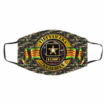 US Army Vietnam Era Veteran Washable Reusable Custom - Printed Cloth Face Mask Cover, White, Cloth Face Cover – Medium/Large US Army Vietnam Era Veteran Washable Reusable Custom - Printed Cloth Face Mask Cover, White, Cloth Face Cover – Medium/Large