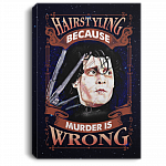 Edward Hairstyling Because Murder Is Wrong Gallery Wrapped Framed Canvas Prints - Unframed Poster - Home Decor Wall Art, White, 0.75'' Framed Canvas Edward Hairstyling Because Murder Is Wrong Gallery Wrapped Framed Canvas Prints - Unframed Poster - Home Decor Wall Art, White, 0.75'' Framed Canvas