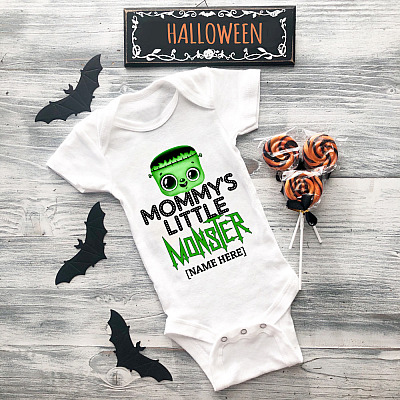 Alternative view of Mommy's Little Monster Personalized Halloween Baby Onesie – Toddler Baby Infant Bodysuit - Newborn Clothing