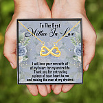 1MH. Mother Of Groom(5) Infinity Heart Necklace (Gold)