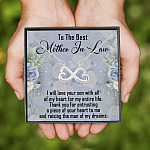 1MH. Mother Of Groom(5) Infinity Heart Necklace (Silver)