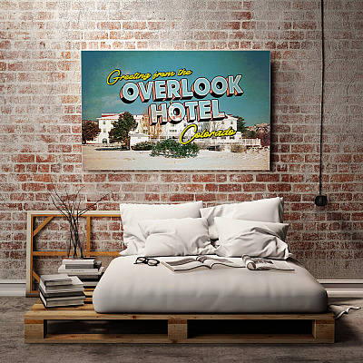 Alternative view of The Shining Overlook Hotel Gallery Wrapped Framed Canvas Prints - Unframed Poster 80s Horror Movies Wall Art
