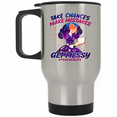 14 oz. Silver Travel Mug