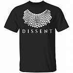 Ruth Bader Ginsburg Collar Notorious RBG Dissent T-Shirt, Black, Unisex T-Shirt