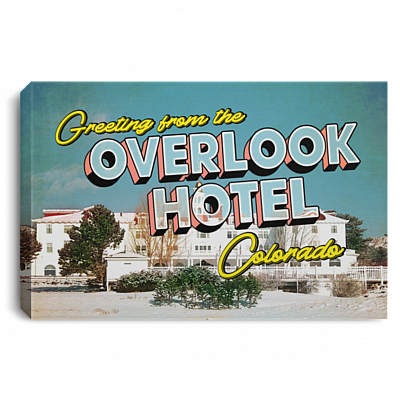 The Shining Overlook Hotel Gallery Wrapped Framed Canvas Prints - Unframed Poster 80s Horror Movies Wall Art, White, 0.75'' Framed Canvas