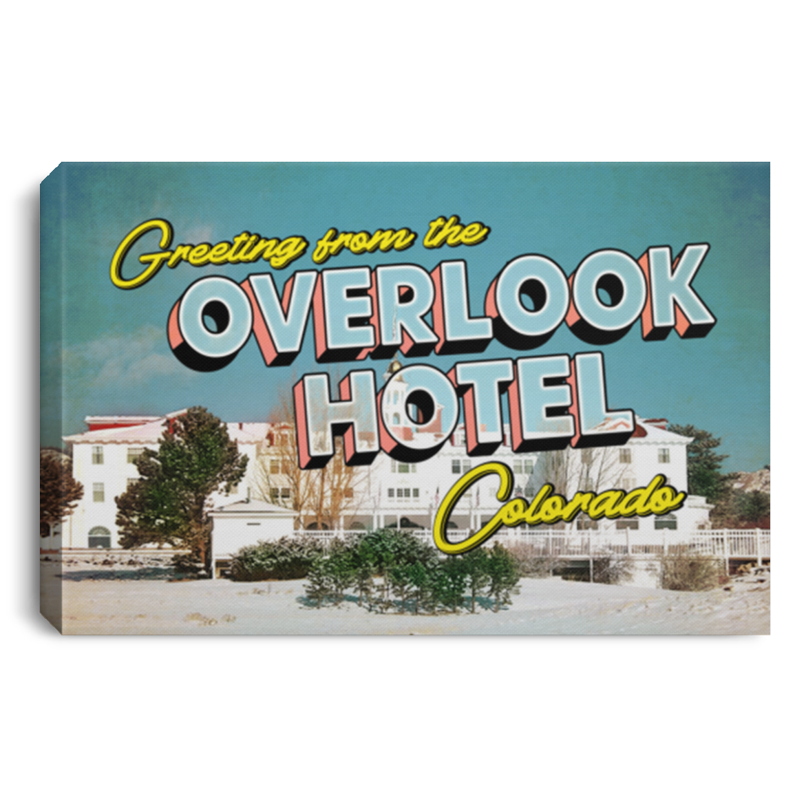 The Shining Overlook Hotel Gallery Wrapped Framed Canvas Prints - Unframed Poster 80s Horror Movies Wall Art, White, 0.75'' Framed Canvas