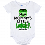 Mommy's Little Monster Personalized Halloween Baby Onesie – Toddler Baby Infant Bodysuit - Newborn Clothing, White, Baby Onesie - 12 Month
