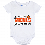 All The Ghouls Love Me Halloween Baby Onesie – Toddler Baby Infant Bodysuit - 1st Halloween Newborn Clothing, White, Baby Onesie - 12 Month