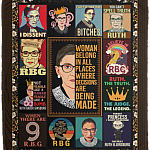 RBG Women Belong In All Places Where Decisions Are Being Made Fleece Blanket - Mink Sherpa Blanket - Woven Blanket, White, Cozy Plush Fleece Blanket - 50x60 RBG Women Belong In All Places Where Decisions Are Being Made Fleece Blanket - Mink Sherpa Blanket - Woven Blanket, White, Cozy Plush Fleece Blanket - 50x60