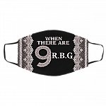 When There Are Nine RBG Lace Collar Washable Reusable Custom - Printed Cloth Face Mask Cover, Black, Cloth Face Cover – Medium/Large