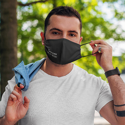 Alternative view of Personalized Wedding Face Mask - Bride and Groom Costume Printed Face Mask - Face Mask For Groom