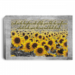 Look At The Brighter Side Of Life Just Like The Sunflower Framed Canvas - Unframed Poster, White, 0.75'' Framed Canvas