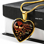 Jack Hello Darkness Night Before Halloween Skellington My Old Friend Pumpkin My Love Heart Pendant Necklace - Heart Luxury Necklace (Gold Plated)