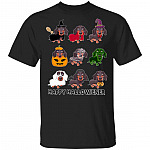 Happy Hallowiener Shirt - Funny Dachshund Halloween T-shirt - Youth Tee, Black, Unisex T-Shirt