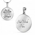 Sunflower But The Lord Stood With Me And Gave Me Strength Circle Pendant Necklace - Circle Luxury Necklace (Silver)