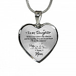 From Mom To My Daughter If There Ever Comes A Day When We Can't Be Together Luxury Heart Pendant Necklace - Heart Luxury Necklace (Silver)