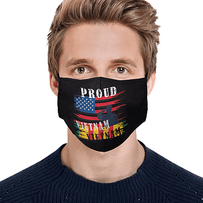 Alternative view of Proud Vietnam Veteran Washable Reusable Custom - Printed Cloth Face Mask Cover