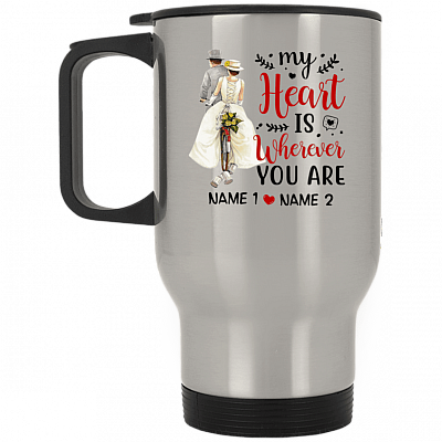 14 oz. Silver Travel Mug