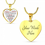 To My Wife If I Could Give You One Thing in Life from Husband Heart Pendant Necklace - Anniversary Gift - Heart Luxury Necklace (Gold Plated)