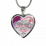 My Beloved Husband You Will Be Always In My Heart Heart Pendant Necklace - Heart Luxury Necklace (Silver)