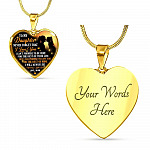 Necklace to My Daughter Never Forget That I Love You I Promise From Mom Heart Pendant Necklace - Heart Luxury Necklace (Gold Plated)