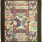 Personalized They Whispered to Her You Cannot Withstand the Storm I Am the Storm Premium Sherpa Blanket, White, Cozy Plush Fleece Blanket - 50x60